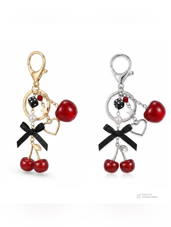 Aurora Accessories - Y2K🍒Cherry Bomb Bag Charm/Key Chain